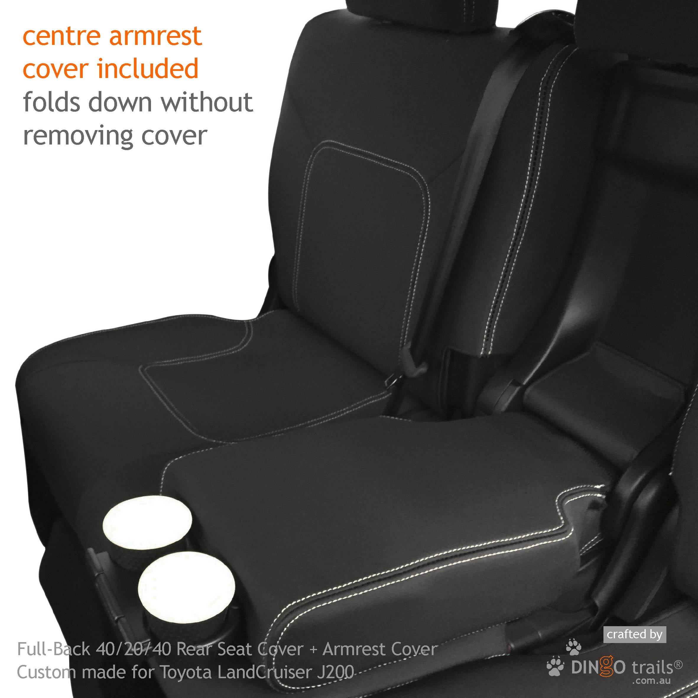 Seat Covers Fit Toyota Landcruiser 200 Series Front & Rear Premium Neoprene